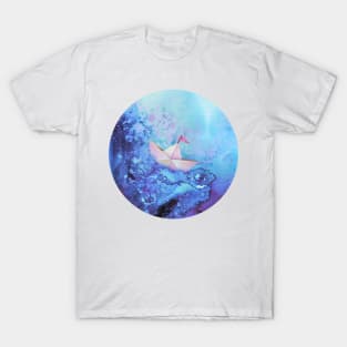 Paper Boat in Watercolor T-Shirt